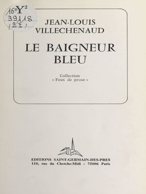 cover image of Le baigneur bleu